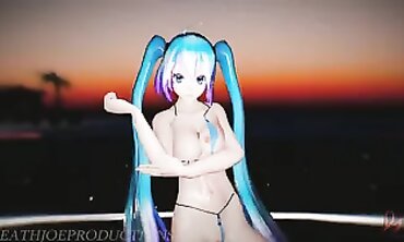 Miku's Shy Outdoor Beach Performance