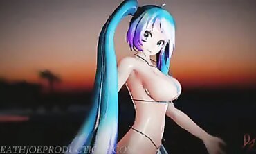 Miku's Shy Outdoor Beach Performance