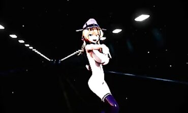 Prinz Eugen MMD: Rough Outdoor Group Sex with Goth