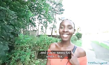 Zaawaadi Gets Rough Interracial Sex in the Woods