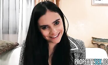 Property Sex: Brunette Real Estate Agent Gets Fucked by Van Driver