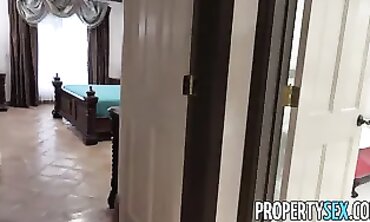 Busty Redhead Real Estate Agent Masturbates in POV