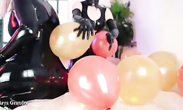 Joy in Vinyl: Lesbian Bondage and Air Balloon Fun