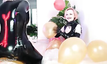 Joy in Vinyl: Lesbian Bondage and Air Balloon Fun