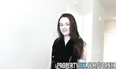 barely legal Real Estate Agent POV Blowjob and Cowgirl