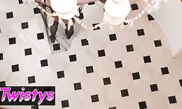 Emily Willis: Petite Ballerina Solo Masturbation in Stockings