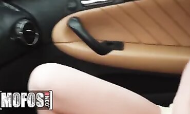Petite Ukrainian Brunette Arian Joy Caught in the Street