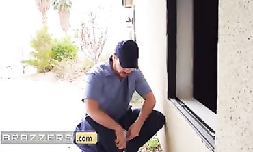 Lucky Mailman Gives Busty Katy Jayne a Deep Anal Massage