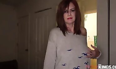 Redhead MILF Andi James Takes Step-Son's Huge Dick