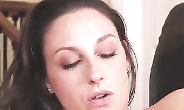Busty Brunette MILF Goes Nude on Sofa for Solo Sex Toy Play