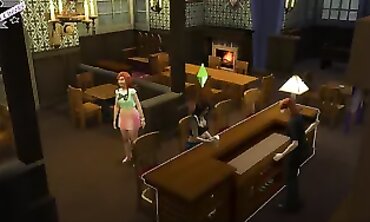 Brunette Suntan Gets Nude in Bar for FFM Threesome with Bombshell