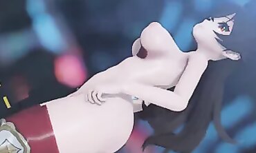 MMD: Amber's Donut Crevasse Gets Humped