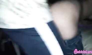 Blindfolded and Bound Gabbie Luna Takes a Big Cock