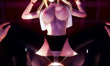 Ahri Tears Up With A Stranger On A Crimson Bed | 3D Toon