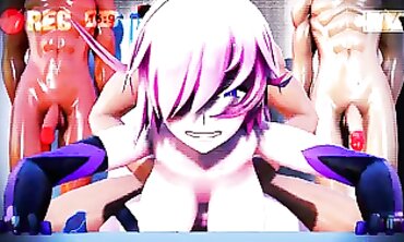 Honey Mashu Kyrielight MMD: Rough Group Sex & Squirting