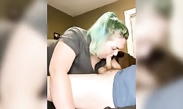 Amateur MILF Wife Enjoys POV Blowjob and Titty Cumshot