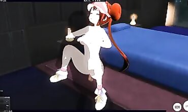 3D Animated Babe Takes Creampie on Her Assets