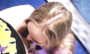 Petite Miss Fantasy Gives a POV Blowjob and Handjob