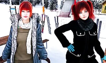 Tamara and Johanna's Double Homework: 3DCG FFM Threesome