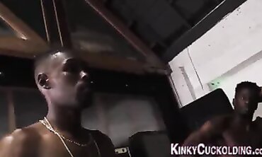 Cuckold Fiancé Gets Gangbanged by Interracial Crew