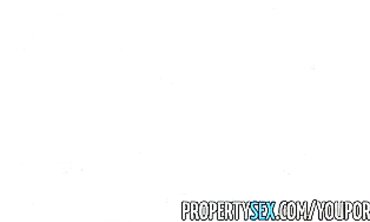 PropertySex: Petite Ebony Tenant Satisfies Her Landlord