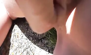 18-Year-Old College Babe Takes a Double on the Beach