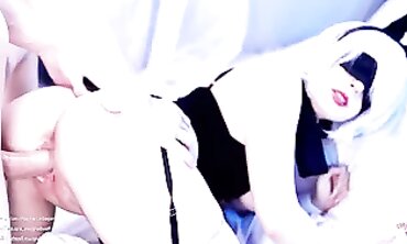 Nier Automata Cosplay: Rough Blowjob & Deepthroat
