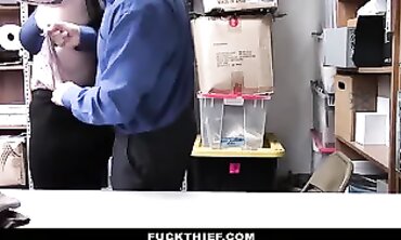 Security Officer Punishes Caught Shoplifter