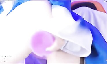 MollyRedWolf Cosplays Gawr Gura in a Sensual Creampie Scene