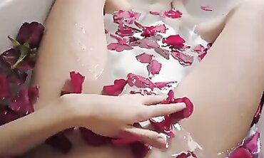 Rose Gets Fingered in a Romantic Bathtub Session
