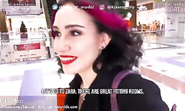 Zara Gets Fucked in a Fitting Room for Her Hotwife Beau