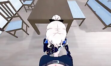 POV: Skinny Blonde Jean Gets Pounded on Table and Doggystyle