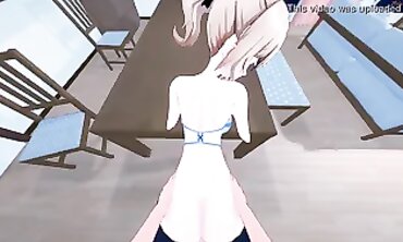 POV: Skinny Blonde Jean Gets Pounded on Table and Doggystyle