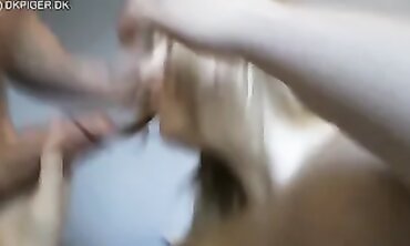 Danish Blonde Karen Takes A Deep Blowjob