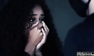 Ebony Brunette Invites Delivery Man for Hardcore Sex