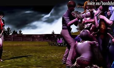 Akame Ga Kill: Akame and Leone's Gangbang