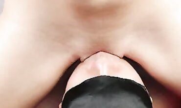 Macro Closeup of Brunette Petite Gash Licking