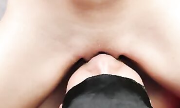 Macro Closeup of Brunette Petite Gash Licking