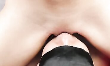 Macro Closeup of Brunette Petite Gash Licking