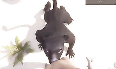 POV: Unshaved Panther's Naughty Anal Adventure