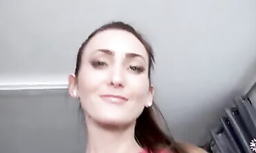 Tall Slender Brunette Kira Parvati Gets Hard Anal and Blowjob POV