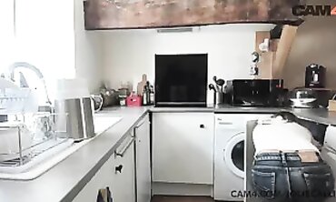 French Housewife Takes a Rough BBC in the Kitchen