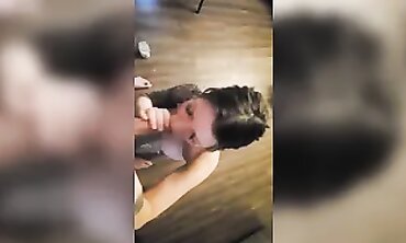 Blonde Cougar MILF Gives Deepthroat POV Blowjob
