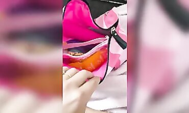 Ambys Crutchless Fucktoy Juggling makes her Breasts Wiggle