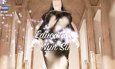 Toon Nun Spanks College Girls With Huge Dick In Public Class