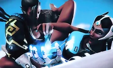 Utter Bodied: Overwatch Cyberpunk Threesome