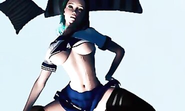 3D Asian Babe With Huge Tits Gets Pounded