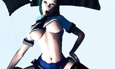 3D Asian Babe With Huge Tits Gets Pounded