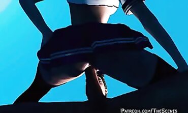3D Asian Babe With Huge Tits Gets Pounded