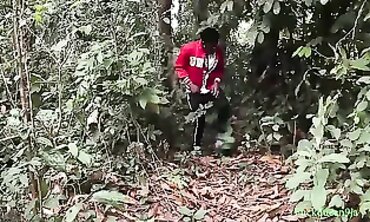 Ebony Threesome: Outdoor Pounding for Prosperity